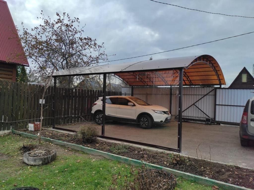 Прозрачные шторы ПВХ для навеса под автомобиль в Демидове